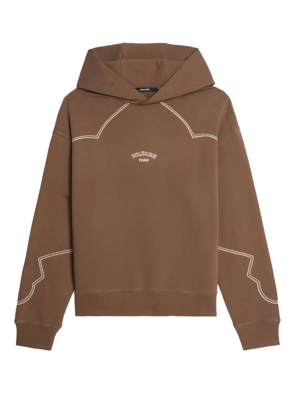 Zadig&Voltaire Sweeny hoodie met borduurwerk Bruin