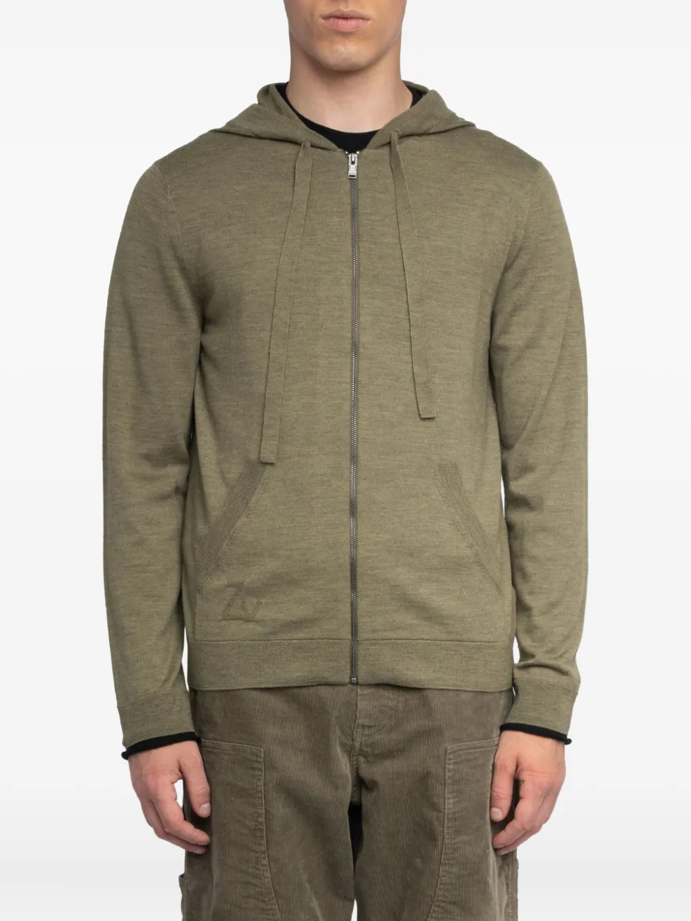 Zadig&Voltaire Hoodie met rits Groen