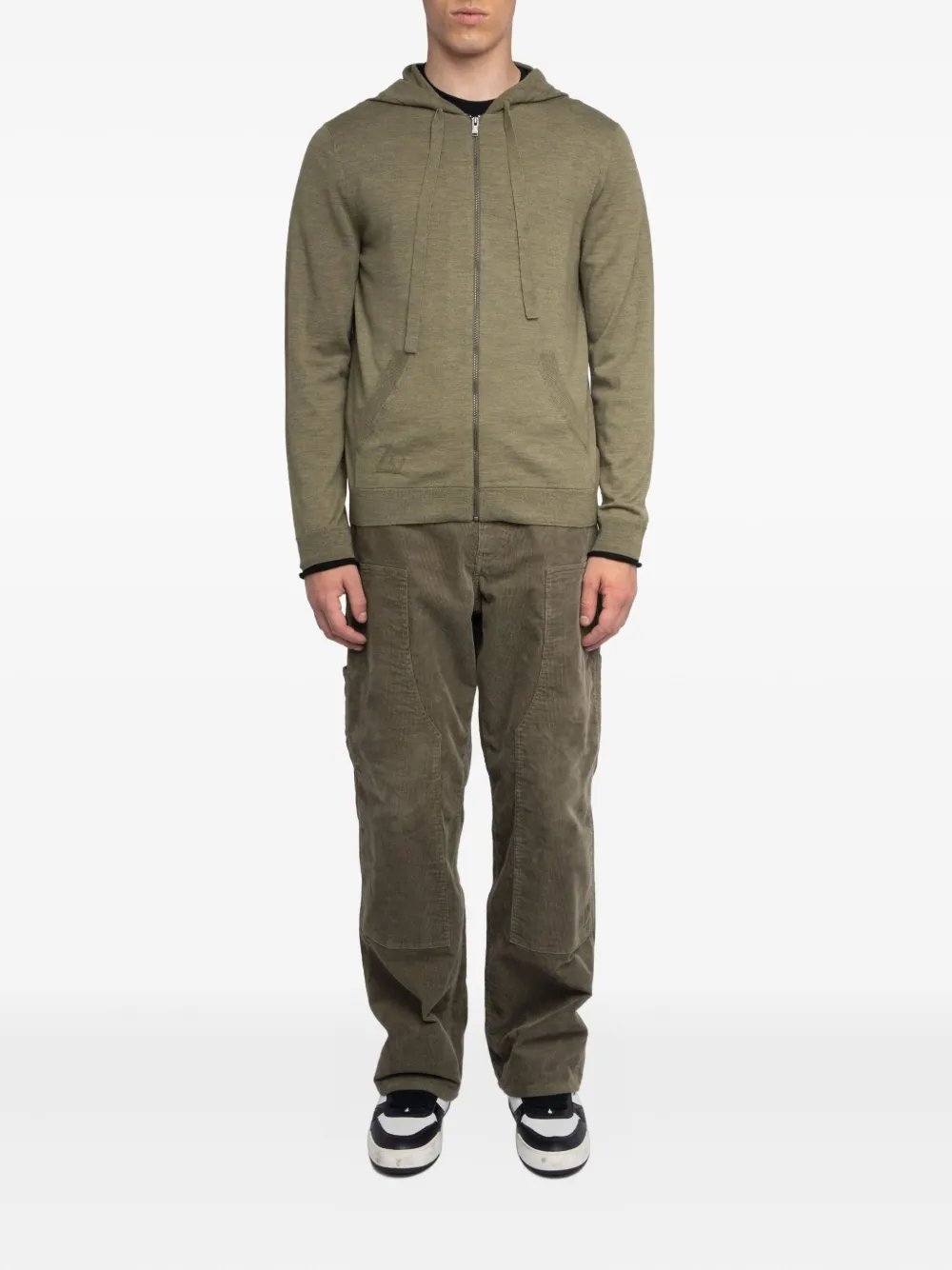 Zadig&Voltaire Hoodie met rits Groen