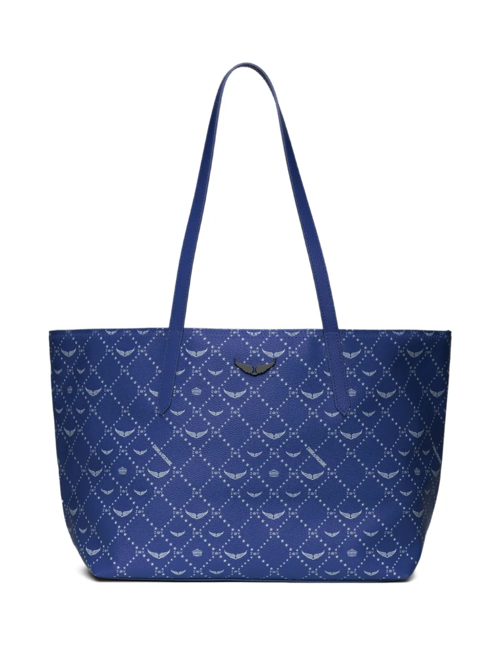 Zadig & Voltaire Z Shopper Wings Monogram Shoulder Bag In Blue