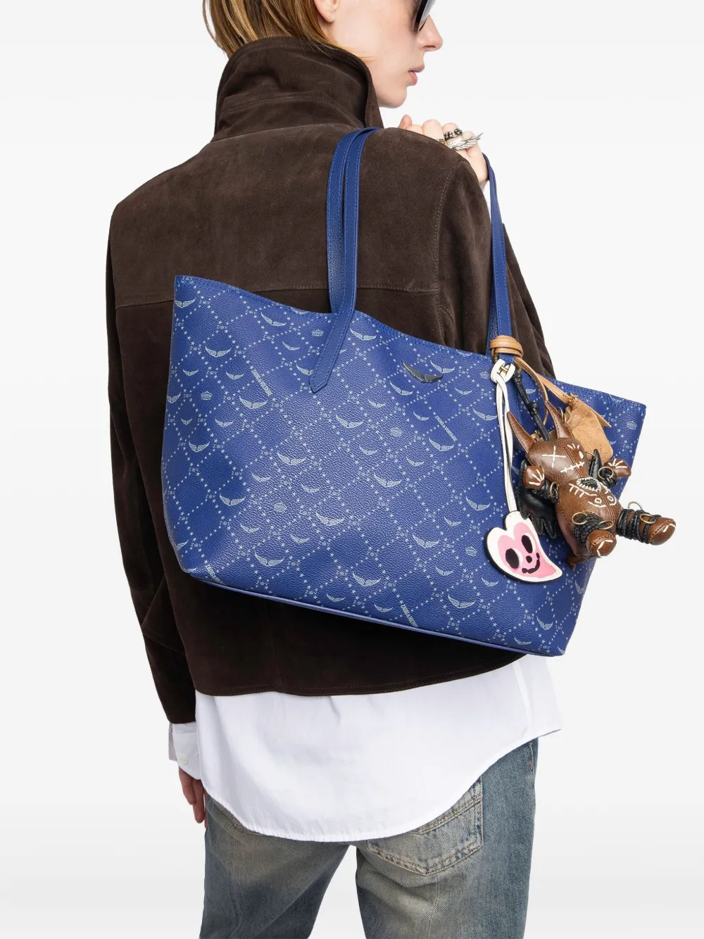 Zadig&Voltaire Z Shopper schoudertas met monogram - Blauw