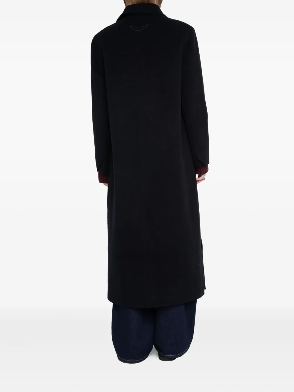 Zadig & Voltaire Patch-pocket Single-breasted Coat In Black