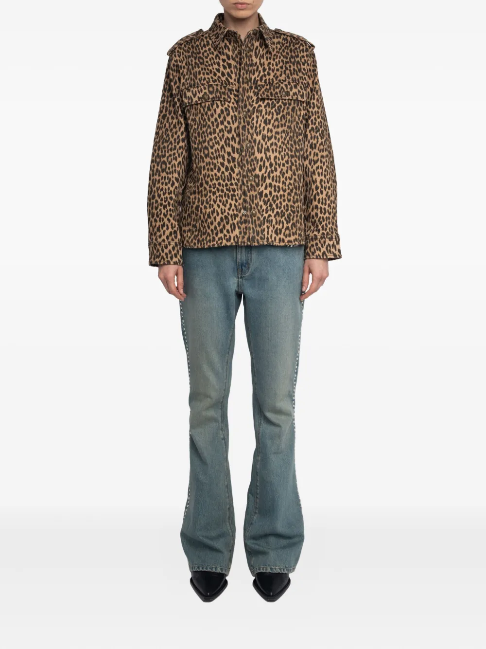 Zadig&Voltaire leopard-print button-fastening shirt - Bruin