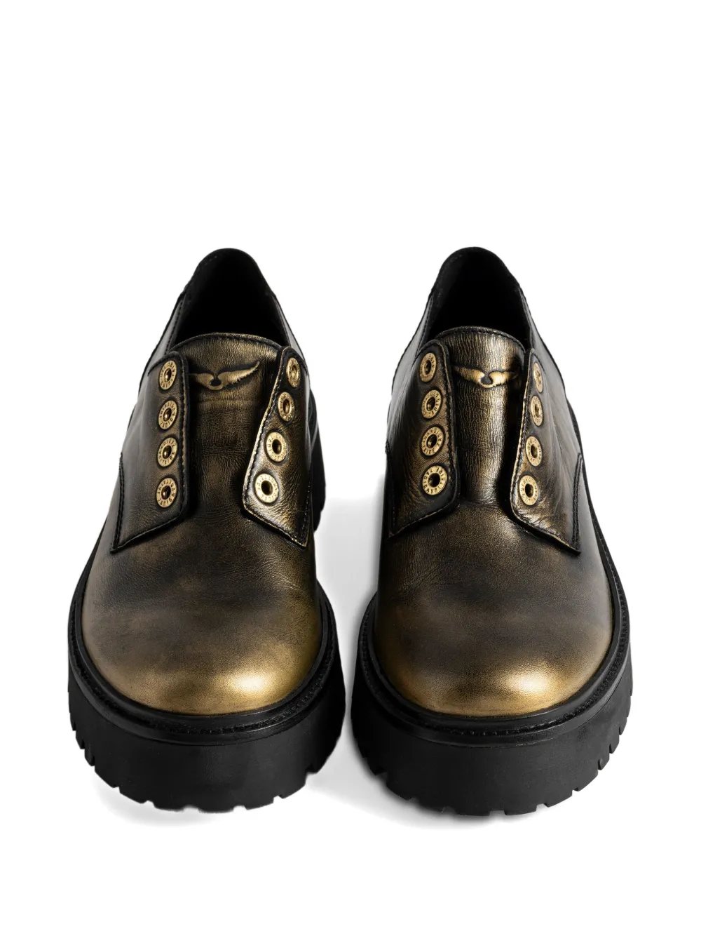 Zadig&Voltaire eyeleted platform derby shoe Black