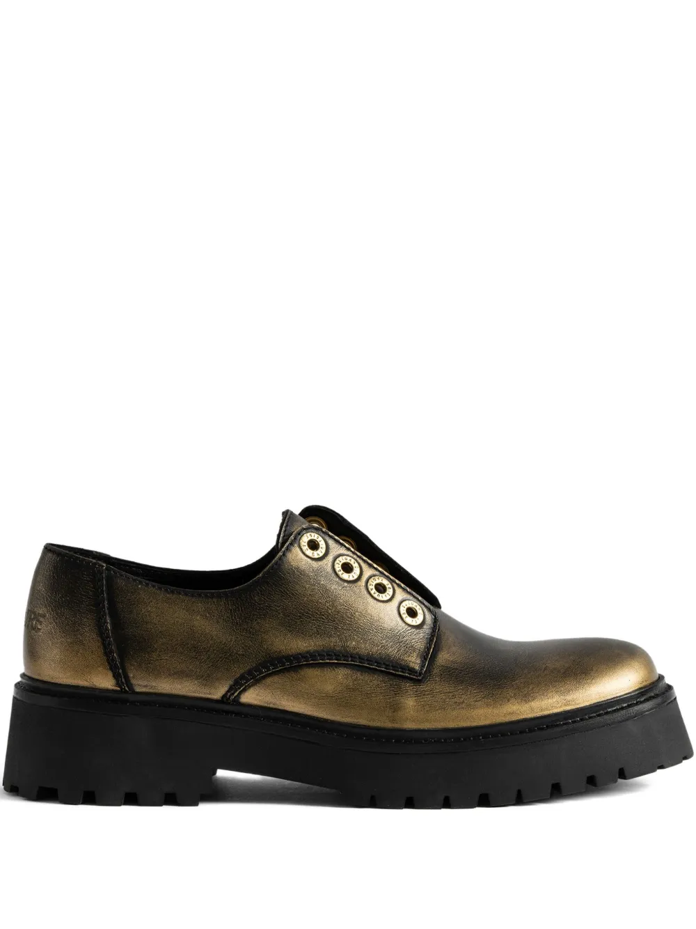 Zadig&Voltaire eyeleted platform derby shoe Black