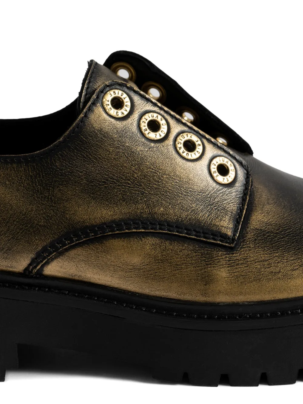 Zadig&Voltaire eyeleted platform derby shoe Black