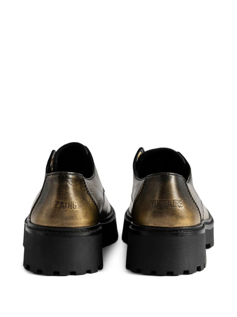 Zadig&Voltaire eyeleted platform derby shoes Black