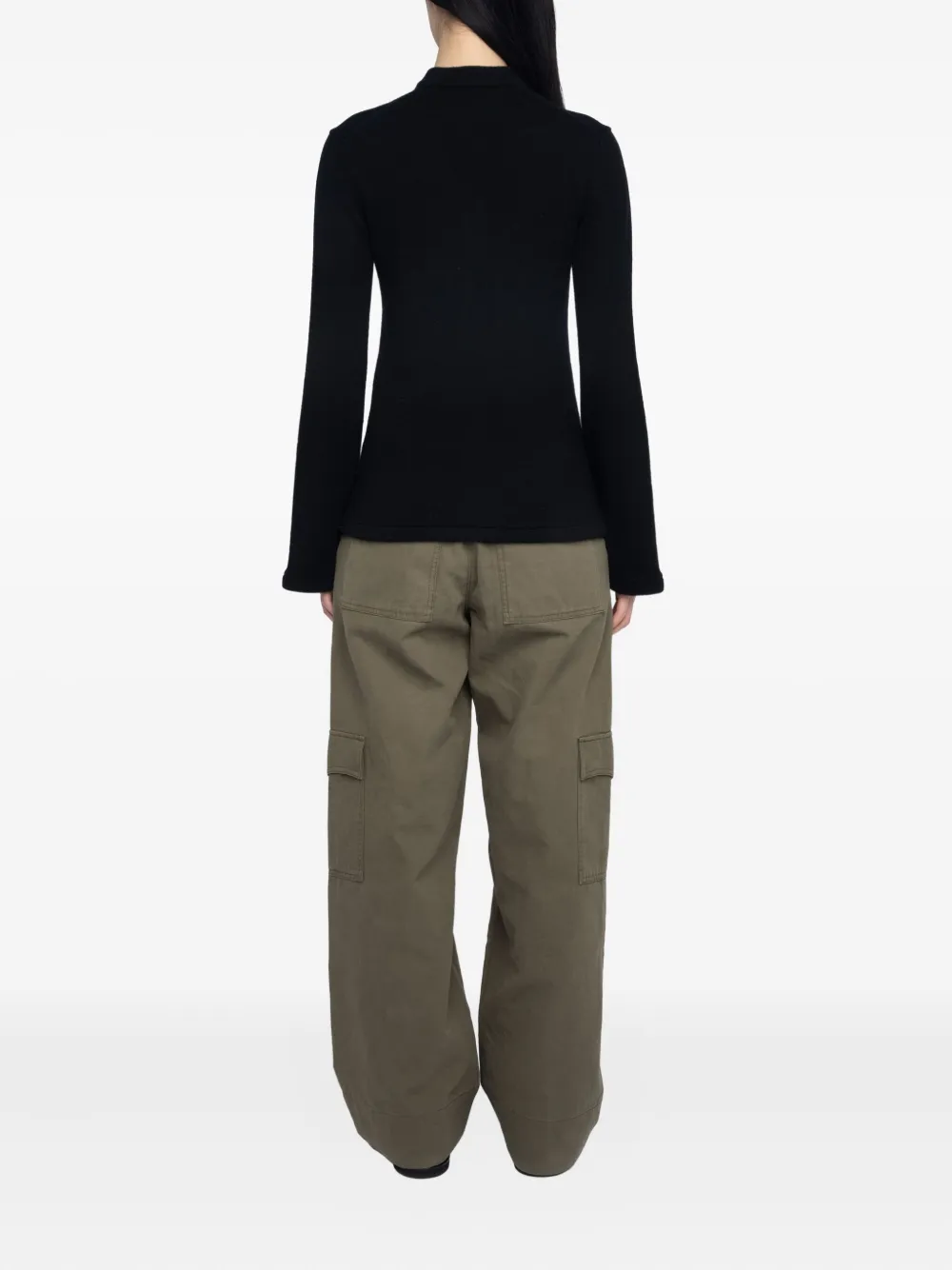 Zadig&Voltaire button-detailed flared-sleeve cardigan Zwart