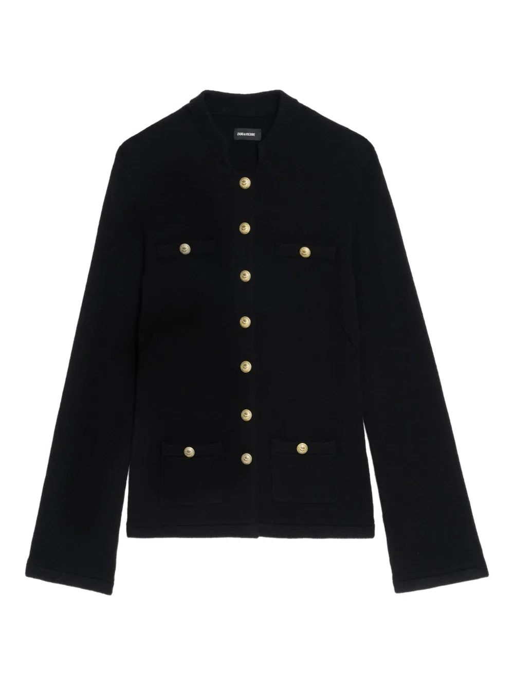 Zadig&Voltaire button-detailed flared-sleeve cardigan Zwart
