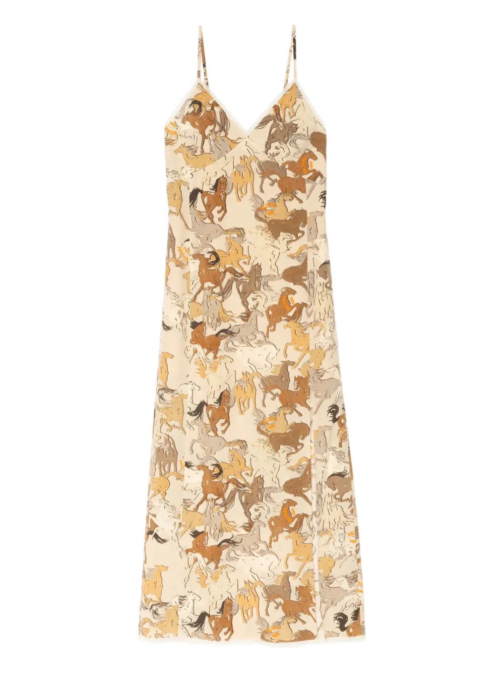 Zadig&Voltaire horse-print slip midi dress | Neutrals | Image 1