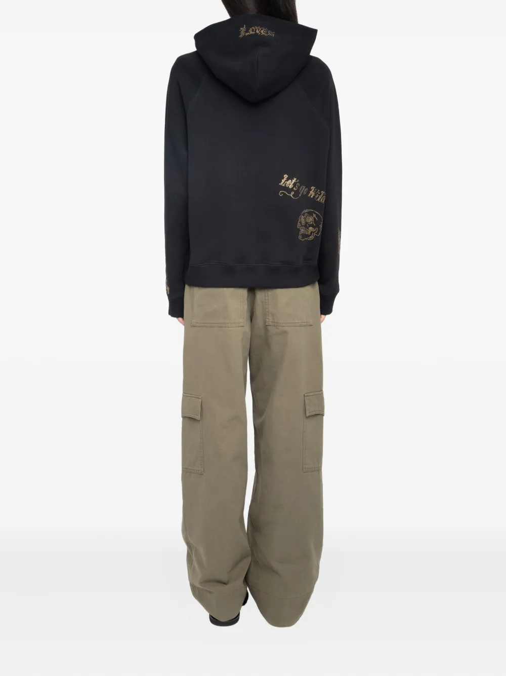 Zadig&Voltaire Hoodie verfraaid met kristallen Zwart