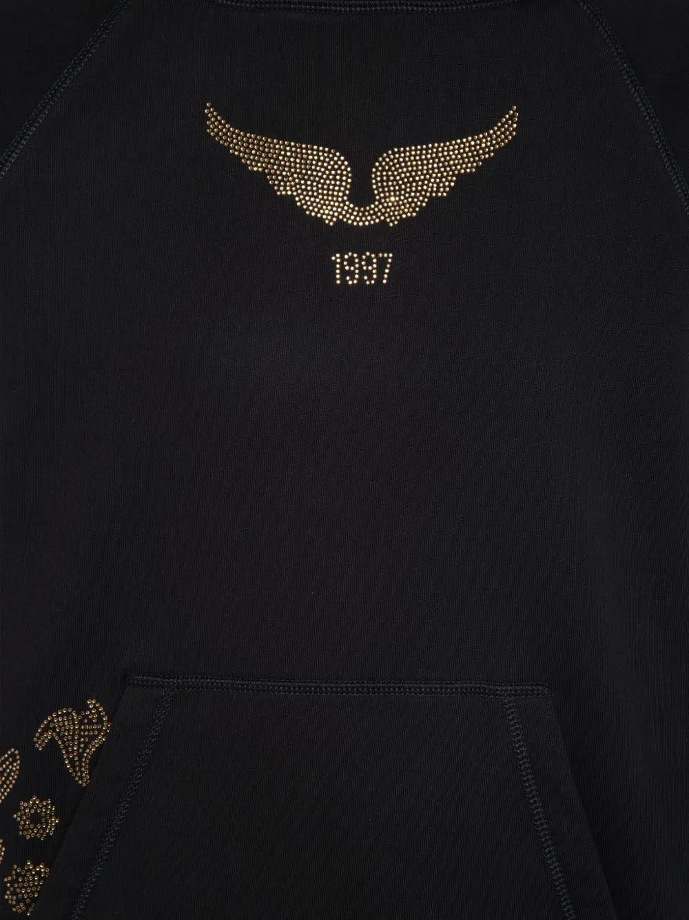 Zadig&Voltaire Hoodie verfraaid met kristallen Zwart