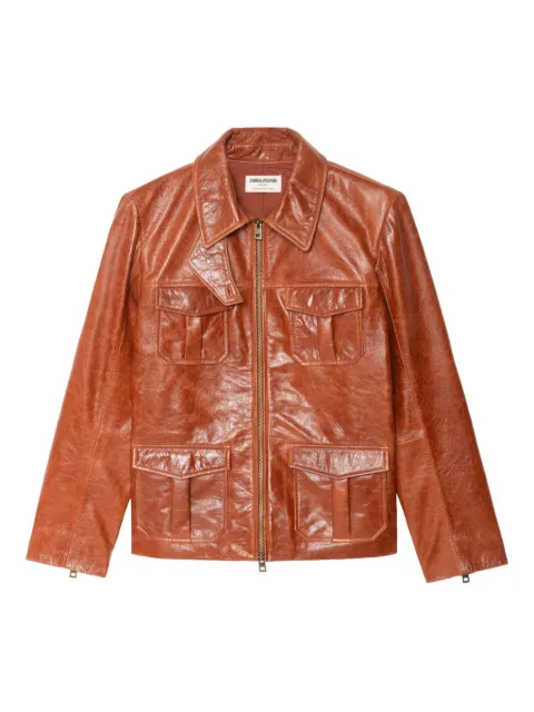 Zadig&Voltaire flap-pocket leather jacket