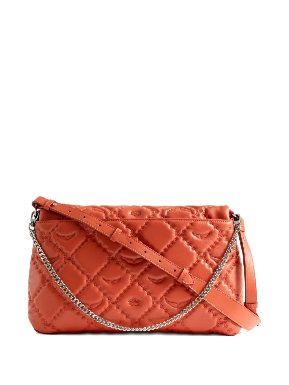Zadig & Voltaire Quilted Chain Crossbody Bag In Orange