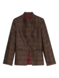 Zadig&Voltaire Verysa paisley-print mandarin-collar blazer - Brown