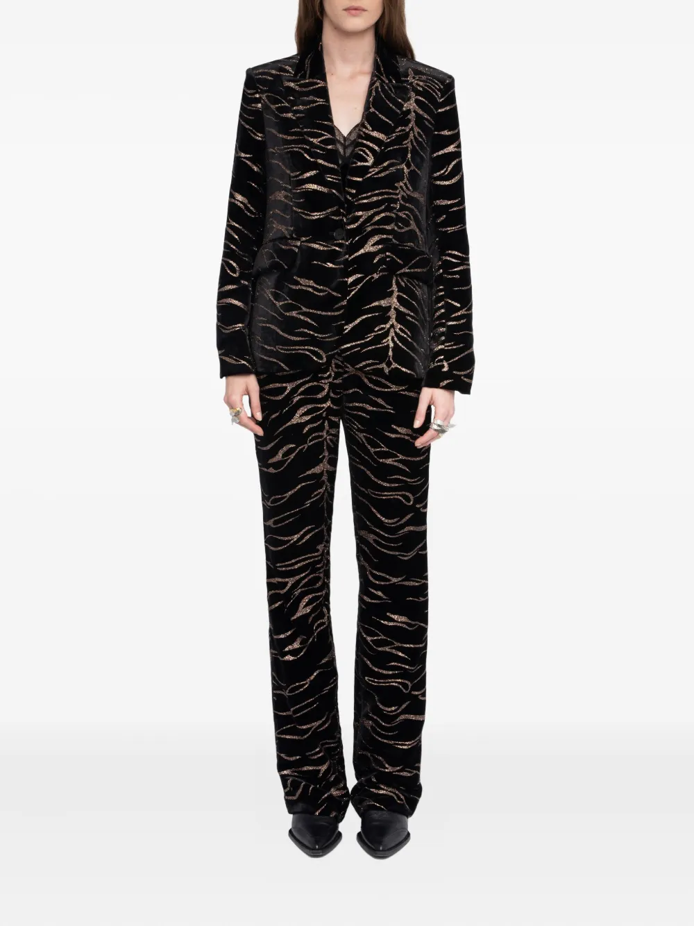 Zadig&Voltaire Vavy tiger-stripe velvet blazer | Blazers | Image 2