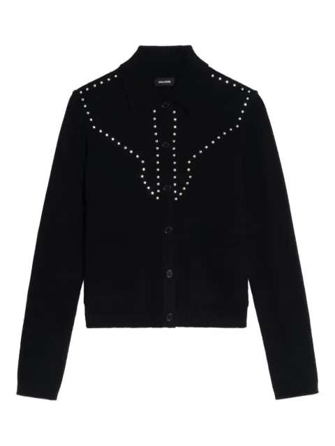 Zadig&Voltaire stud-embellished crew-neck cardigan