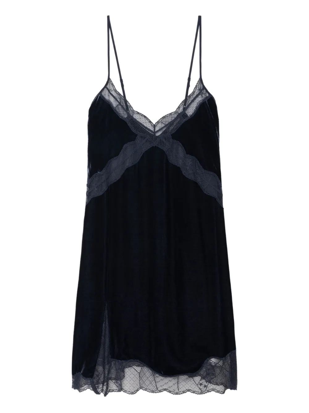 Zadig&Voltaire Mini-jurk met kant Blauw