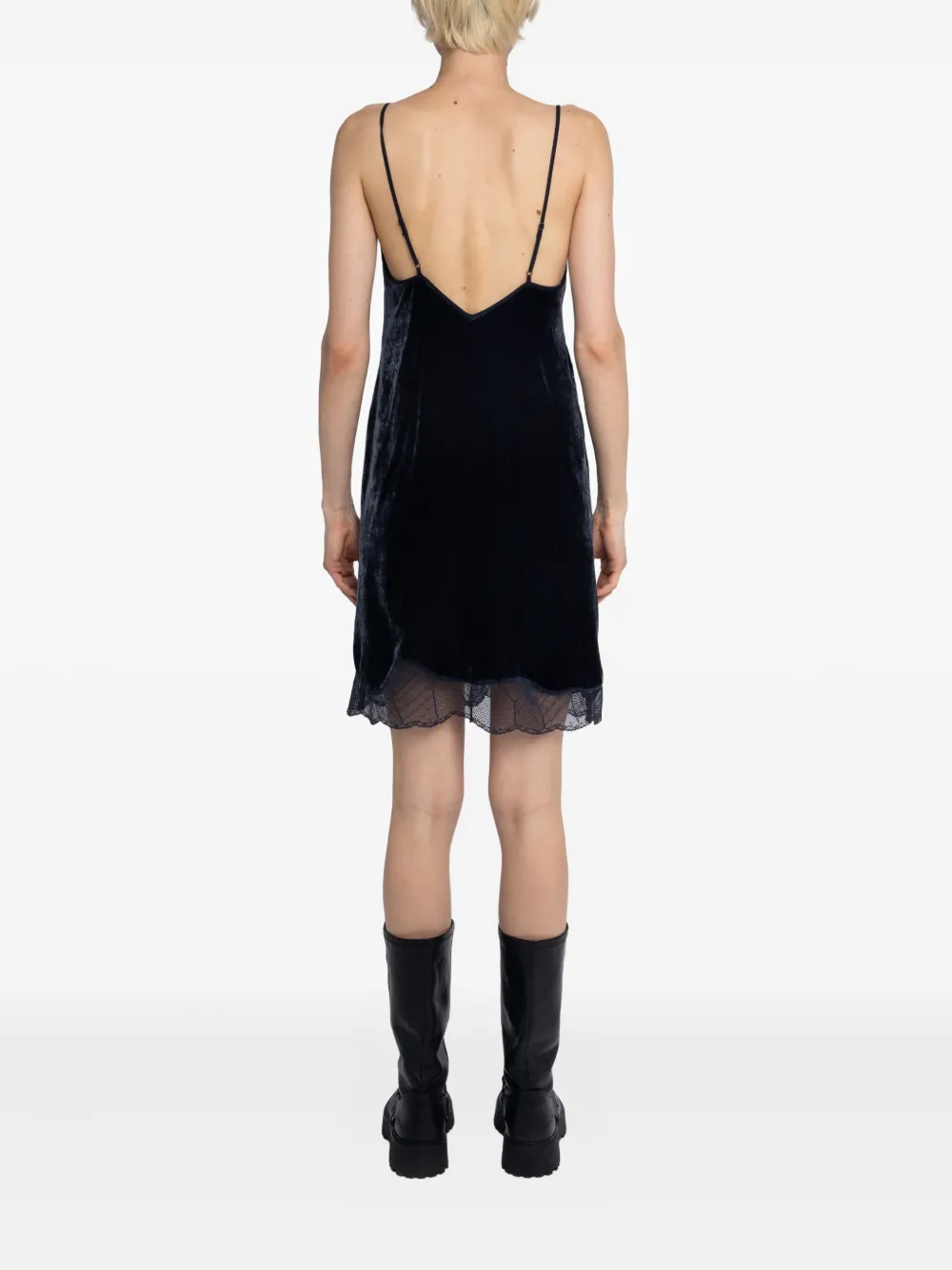 Zadig&Voltaire Mini-jurk met kant Blauw
