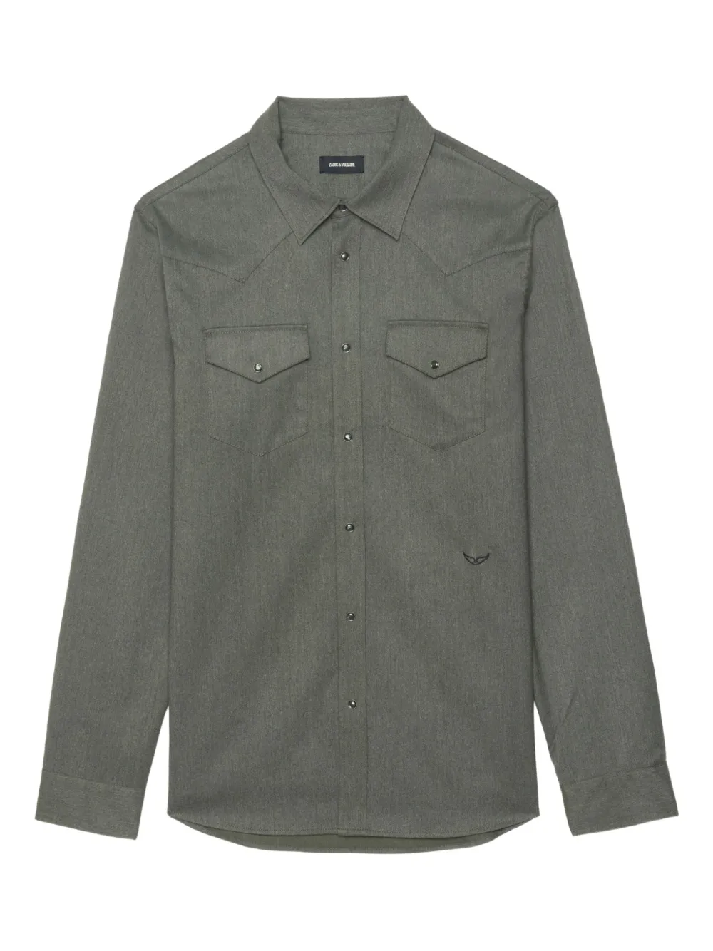 Zadig&Voltaire Saby overhemd met dubbele zak Groen