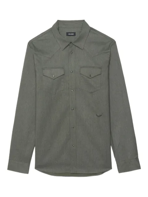 Zadig&Voltaire Saby double-pocket long-sleeve shirt