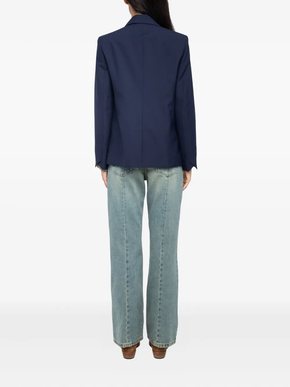 Zadig&Voltaire Blazer met enkele knoop 434 BLUEBERRY