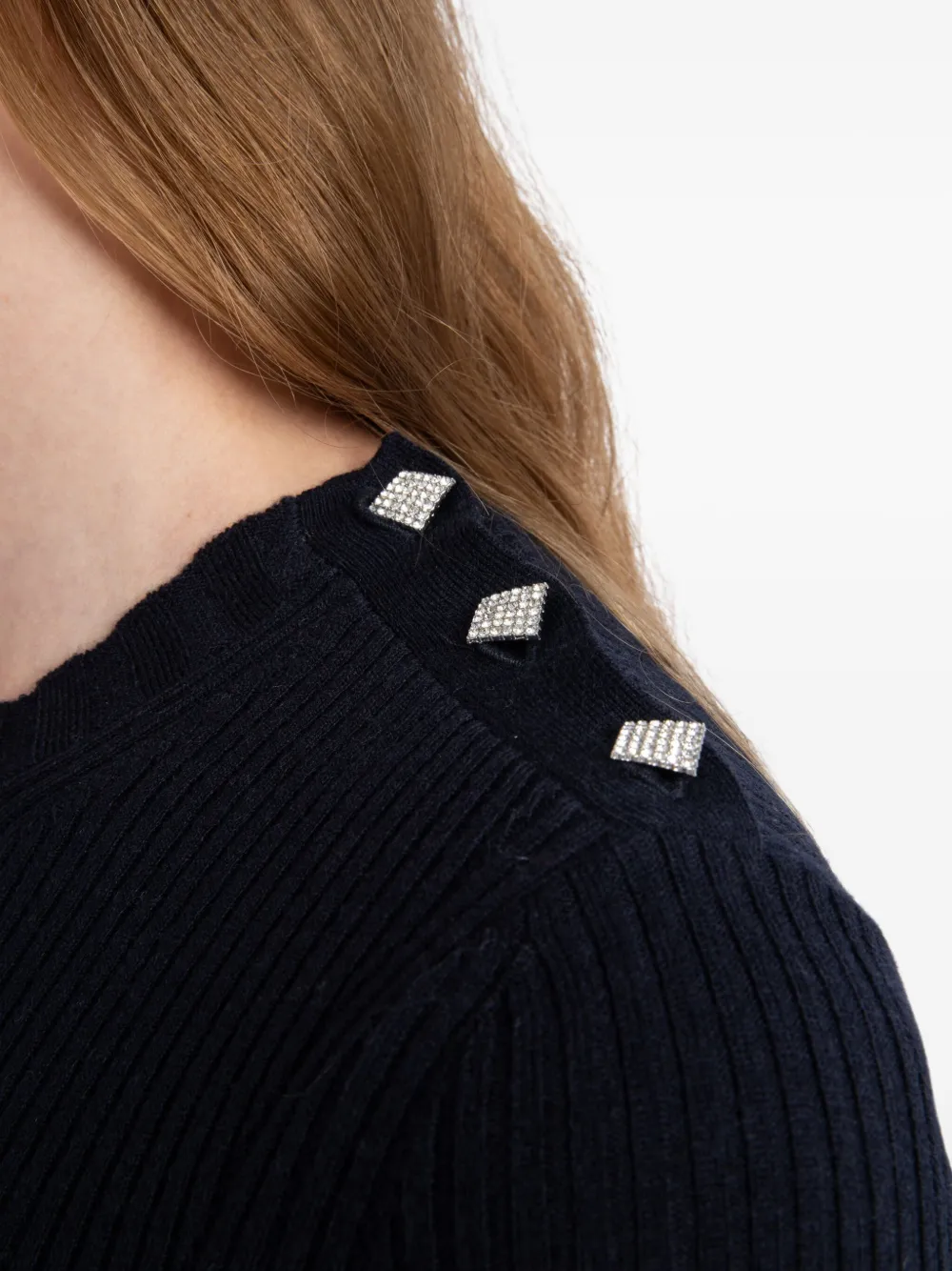 Zadig & Voltaire Short-sleeve Ribbed T-shirt In Blue