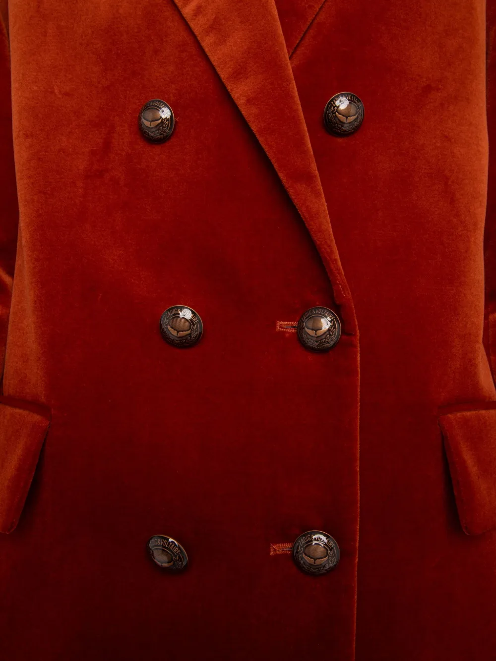 Zadig&Voltaire double-breasted cotton blazer Rood