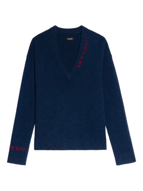 Zadig&Voltaire Miky embroidered V-neck sweater
