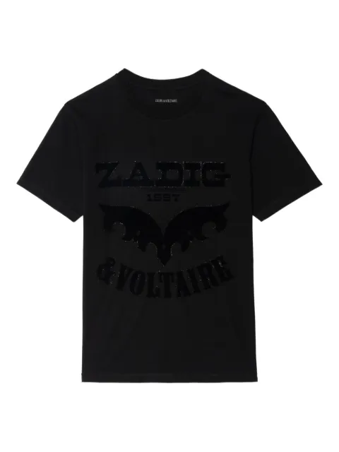 Zadig&Voltaire Edwin bat-embellished logo T-shirt