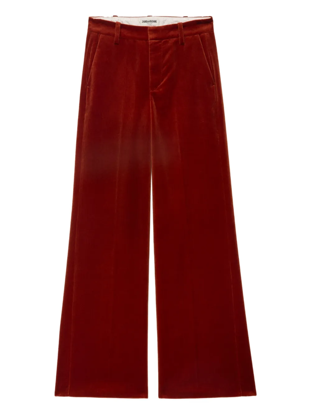 Zadig&Voltaire wide-leg velvet trousers Rood