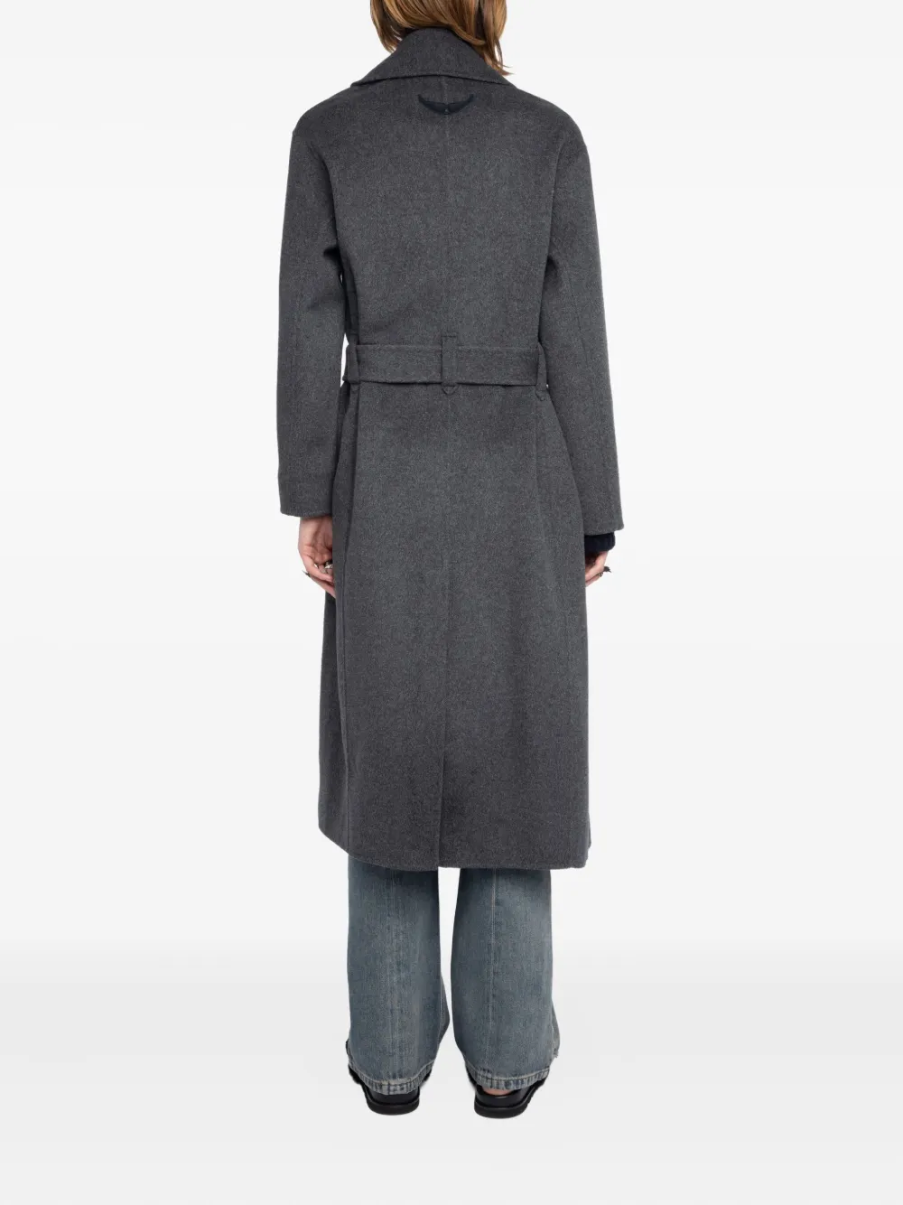 Zadig & Voltaire Belted Coat In Gray