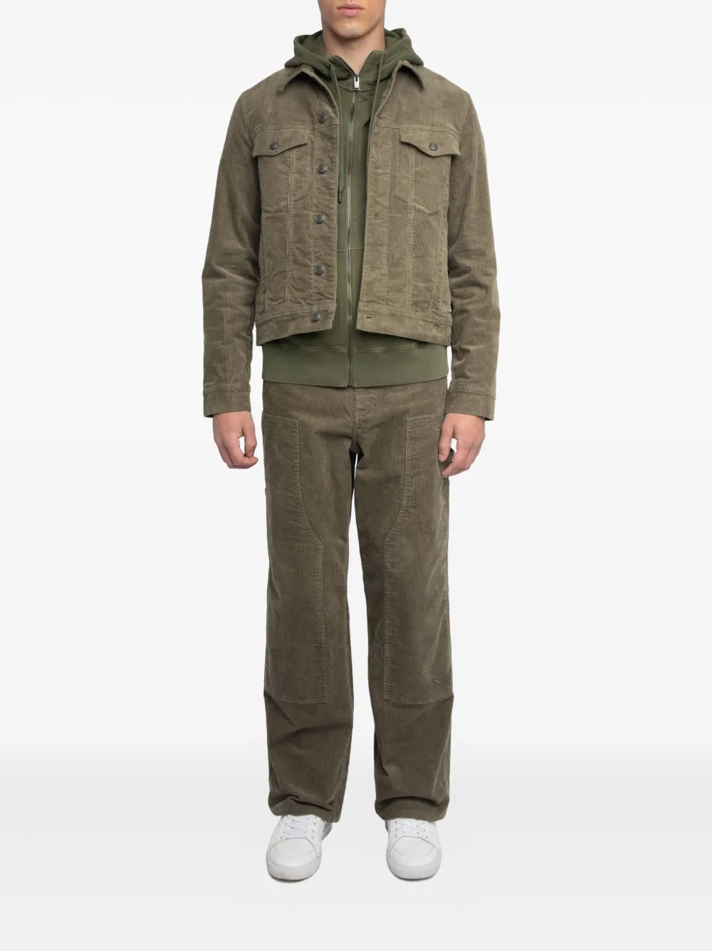 Zadig&Voltaire Ribfluwelen shirtjack Groen