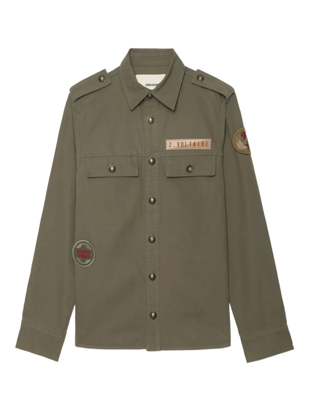 Zadig&Voltaire Taskal blouse met knoop Groen