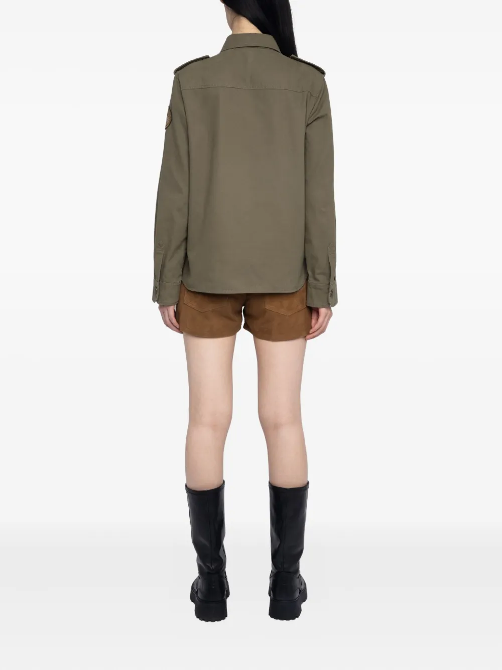 Zadig&Voltaire Taskal blouse met knoop Groen