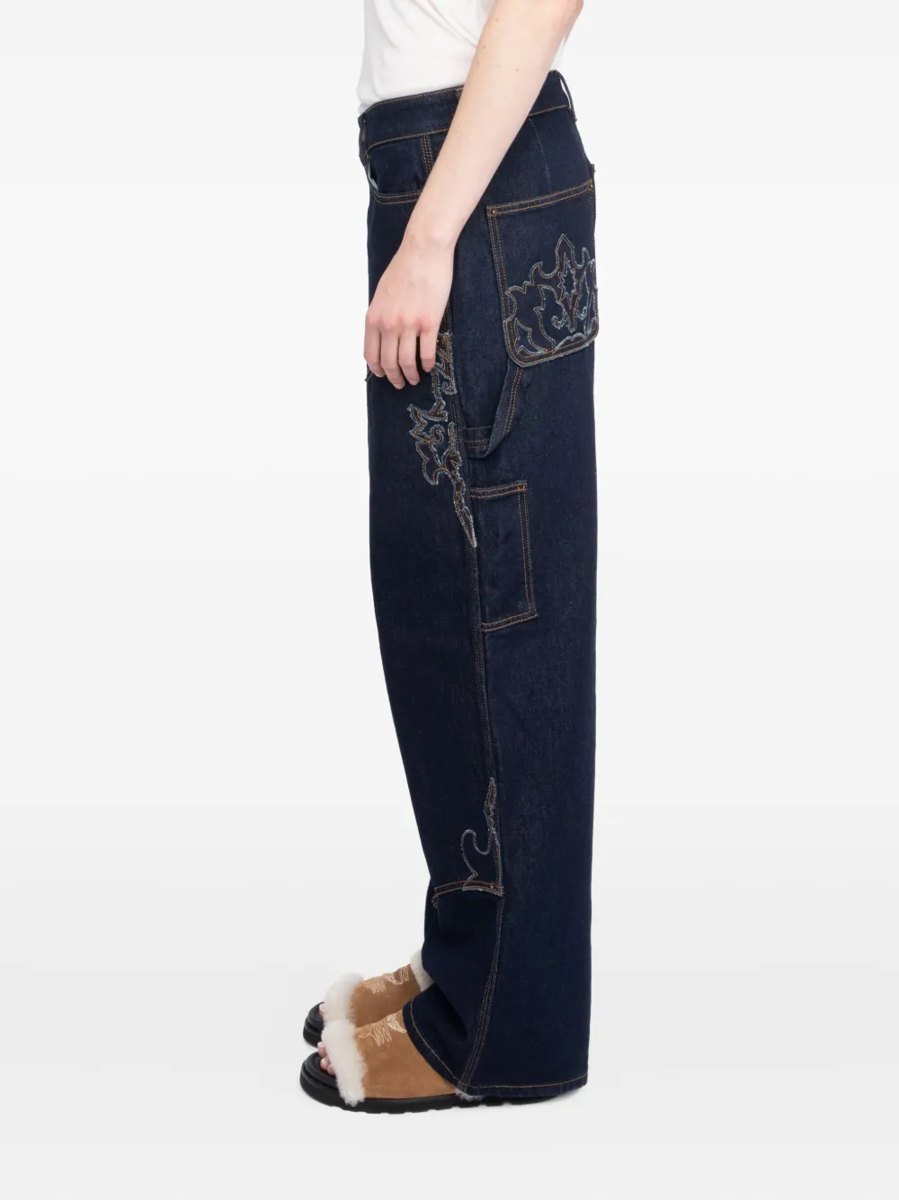 Zadig & Voltaire Womens Brut Perya Straight-leg Relaxed-fit Denim Jeans In Blue