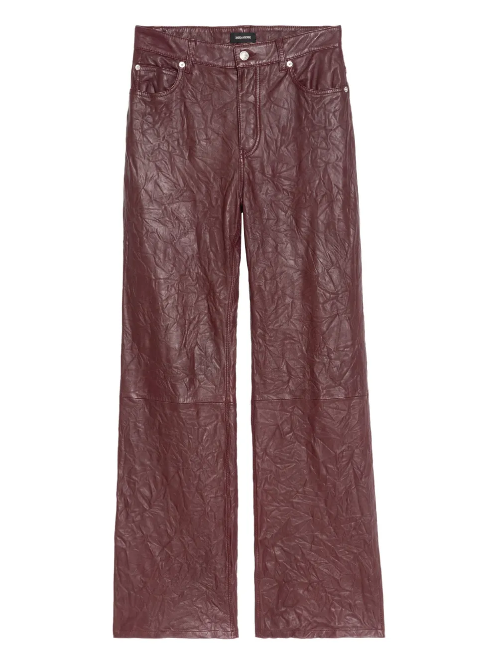 Zadig&Voltaire crumpled leather trousers Bruin