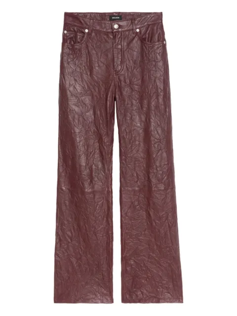 Zadig&Voltaire crumpled leather trousers