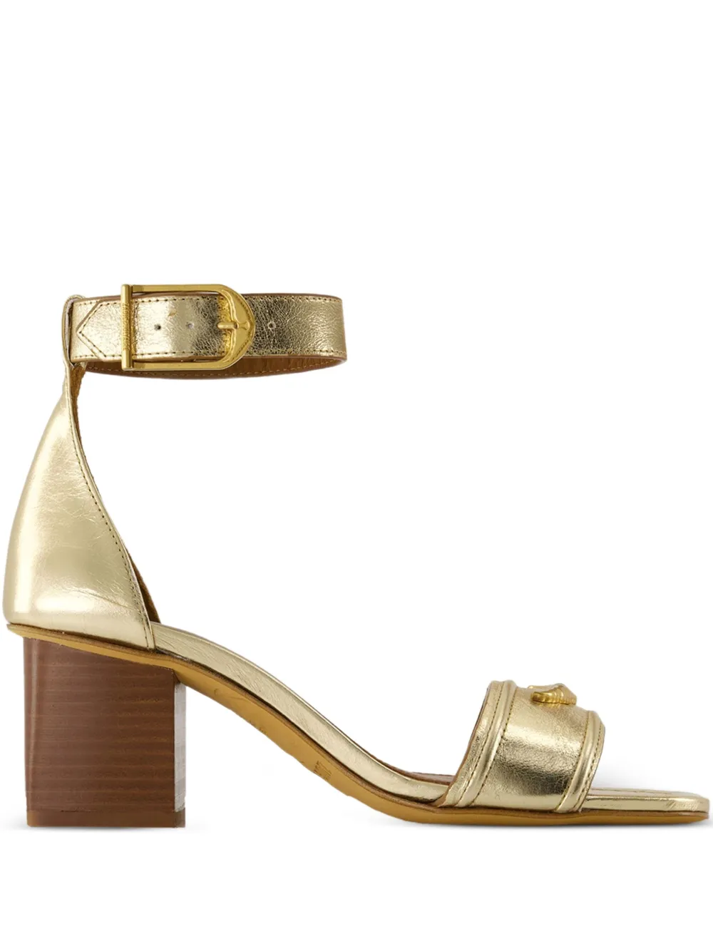 Zadig&Voltaire 57mm Caprese leather sandals Gold