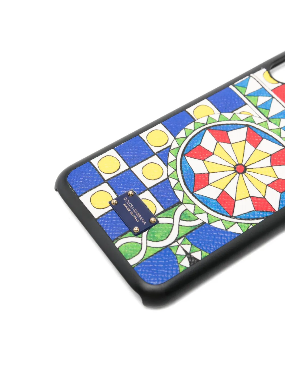 Dolce & Gabbana Geometric-pattern Phone Case In Black