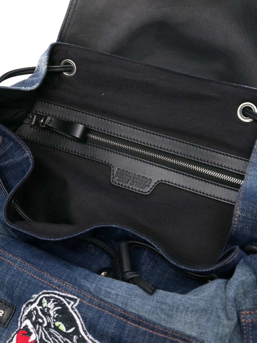 Dsquared2 Patch Appliqué Backpack In Blue