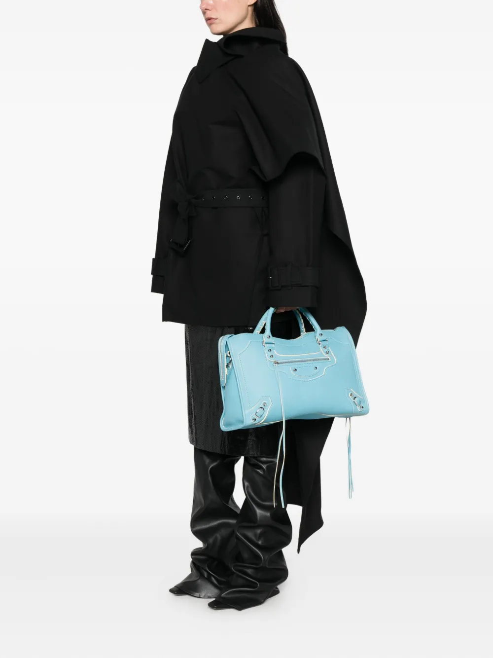 Balenciaga Schoudertas met handgreep - Blauw