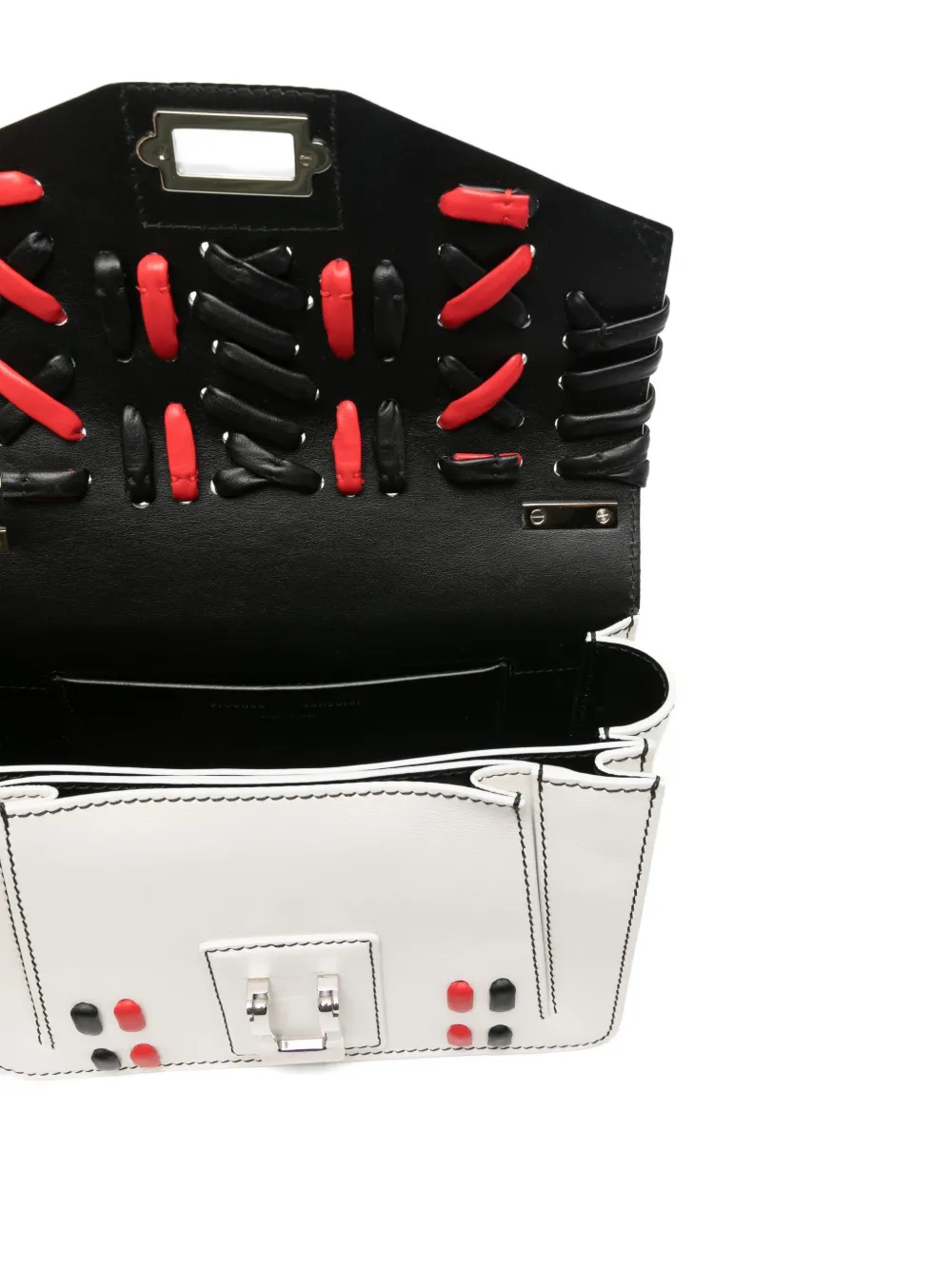 Proenza Schouler Embroidered Shoulder Bag In White