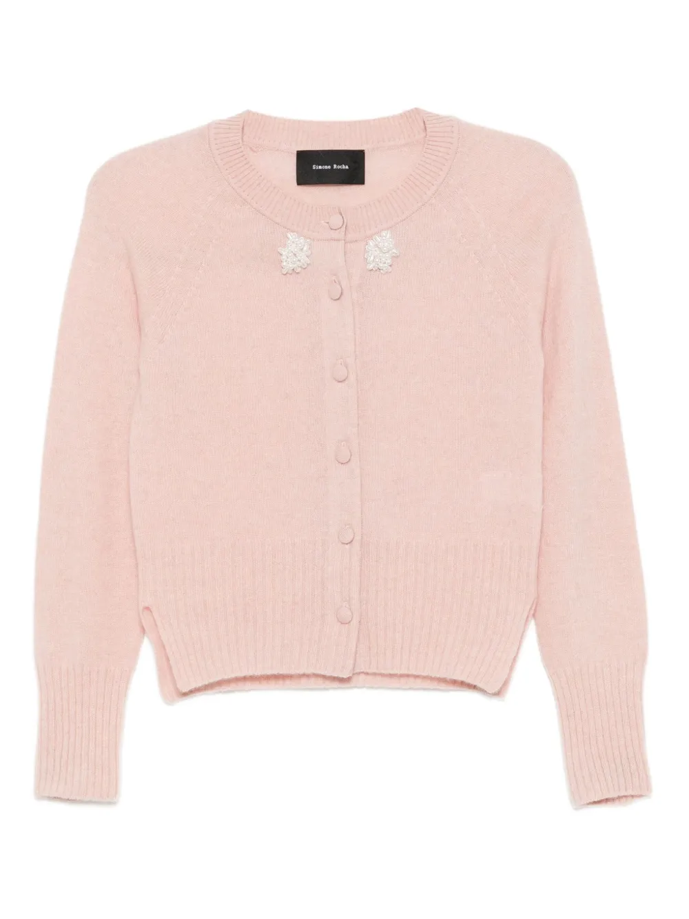 Simone Rocha embellished cashmere cardigan | Pink | Image 1