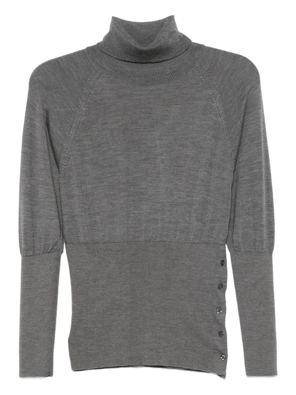 Simone Rocha top ajustado con cuello alto | gris | Image 1