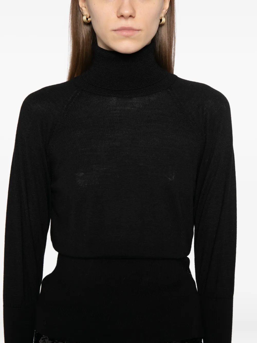 Simone Rocha Fitted High-neck Top In Black