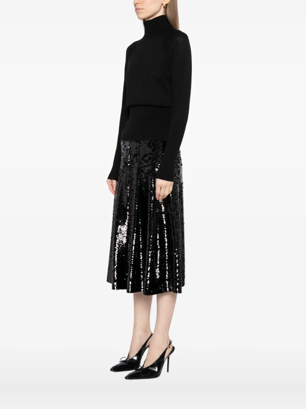 Simone Rocha Fitted High-neck Top In Black