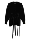 Simone Rocha ribbon corset cardigan - Black
