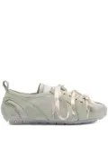 Simone Rocha satin-ribbon ballerina sneakers - Green