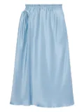 Simone Rocha satin gathered skirt - Blue